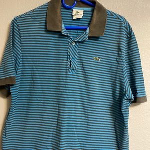 Lacoste Striped Blue and Gray Polo style 👕 shirt